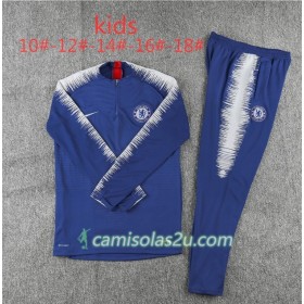 Chelsea Criança Sweat de Treino Conjunto Azul 2018/19